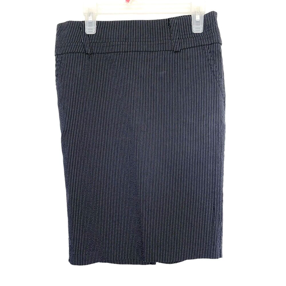 Windsor Womens Skirt Small Pinstripe Pencil Slit Office Career Vintage Corpcore